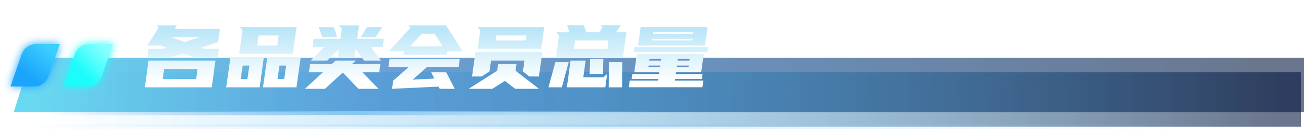 各品类会员总量