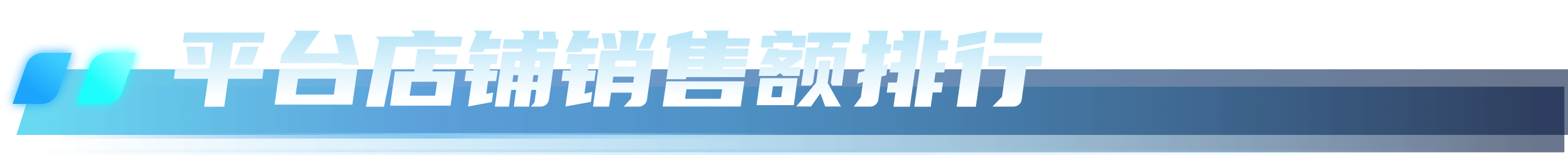 平台店铺销售额排行